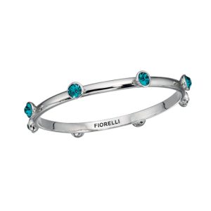 Fiorelli Blue Cubic Zirconia Silver Bangle - Make Me Beautiful - the clip on earrings specialists Fiorelli Blue Cubic Zirconia Silver Bangle