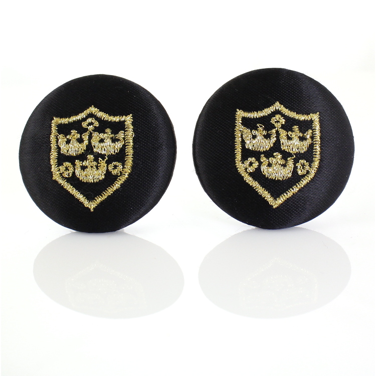 ERCL-DCM-11 De Mulieribus Claris Royal Shield Clip On Button Earrings - Make Me Beautiful - the clip on earrings specialists ERCL-DCM-11 De Mulieribus Claris Royal Shield Clip On Button Earrings
