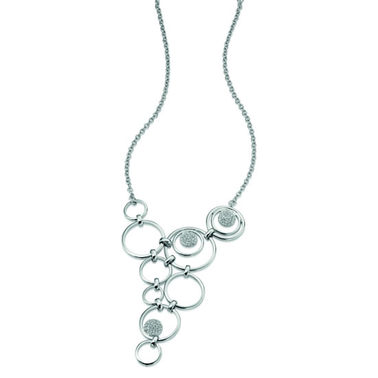 N-FIOR-22 Fiorelli Crystal Bubble Necklace - Make Me Beautiful - the clip on earrings specialists N-FIOR-22 Fiorelli Crystal Bubble Necklace