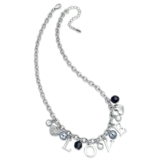 N-FIOR-30 Fiorelli Love Charm Necklace - Make Me Beautiful - the clip on earrings specialists N-FIOR-30 Fiorelli Love Charm Necklace
