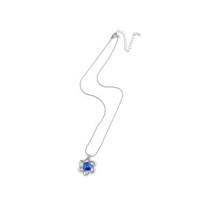 N-RH-18 Rodney Holman Blue Flower Necklace - Make Me Beautiful - the clip on earrings specialists N-RH-18 Rodney Holman Blue Flower Necklace