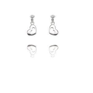 ERCL-BG-84 Basics Sterling Silver Petite Heart Clip On Earrings - Make Me Beautiful - the clip on earrings specialists ERCL-BG-84 Basics Sterling Silver Petite Heart Clip On Earrings