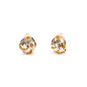 ERCL-RH-24 Rodney Holman Twist Stud Clip On Earrings