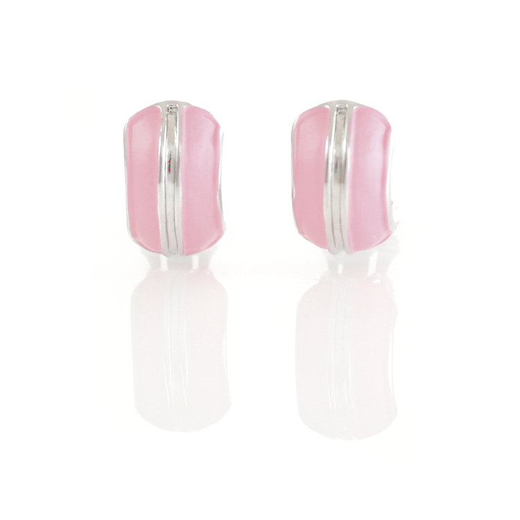 ERCL-RH-258 Rodney Holman Band Clip On Earrings - Pink - Make Me Beautiful - the clip on earrings specialists ERCL-RH-258 Rodney Holman Band Clip On Earrings - Pink
